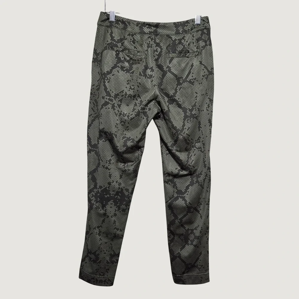 Lululemon Street To Studio Pant II 4 Green Snakeskin Pixelated Jogger Crop 7/8
